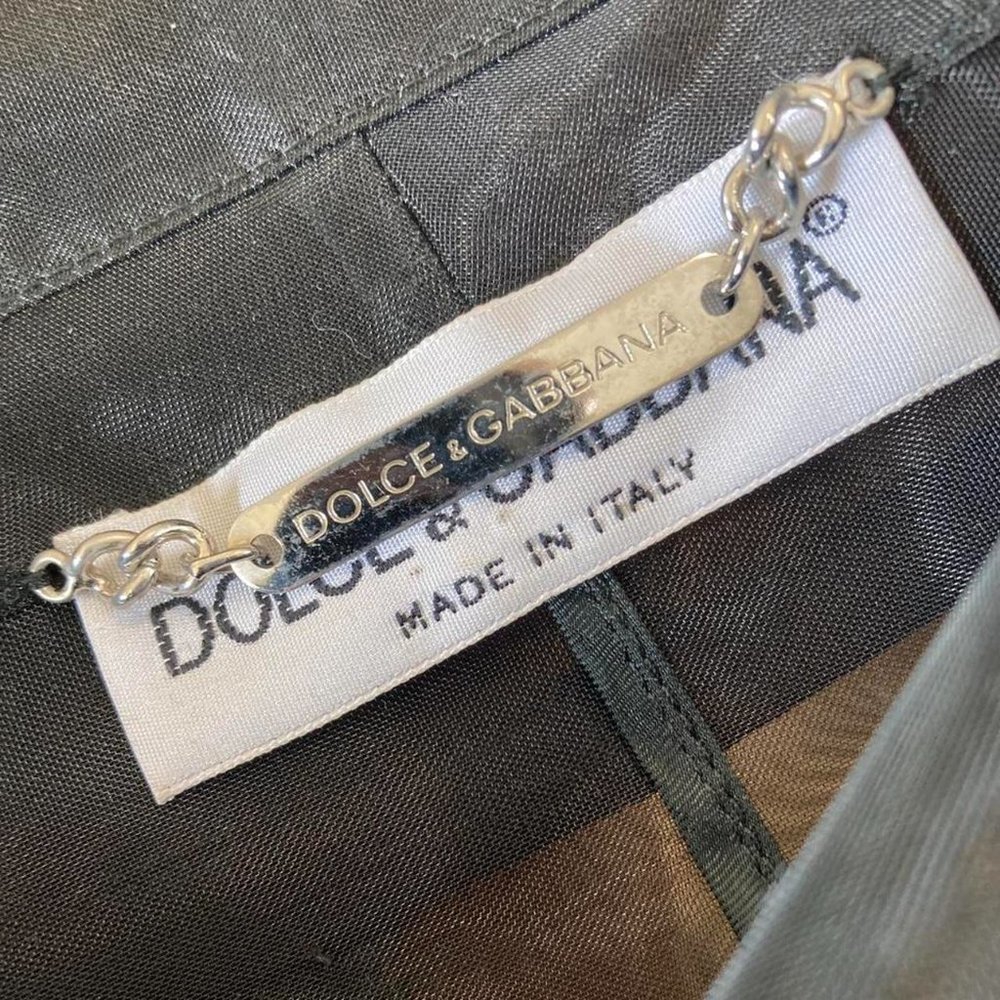 Dolce & Gabbana S/S 1995 Sheer Black 1950's Style A-Line Faux Fur Jacket - Picture 4 of 4